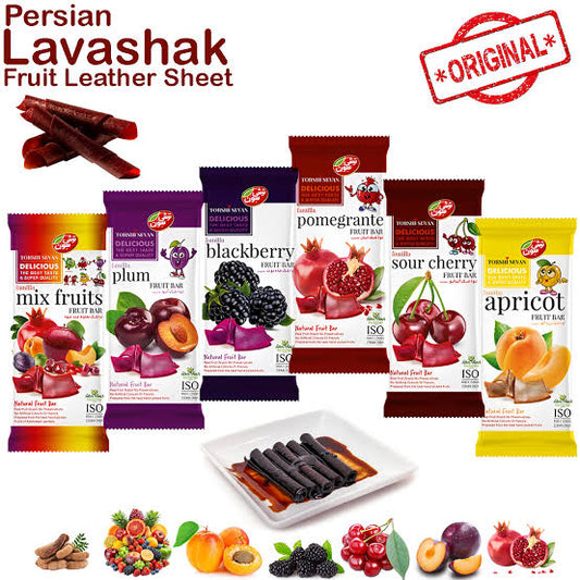 10 Pcs Any Flavour – Torshi Sevan Original Persian Lavashak – Authentic Iranian Fruits Leather Sheets | Premium Sour Fruit Bar Accessories