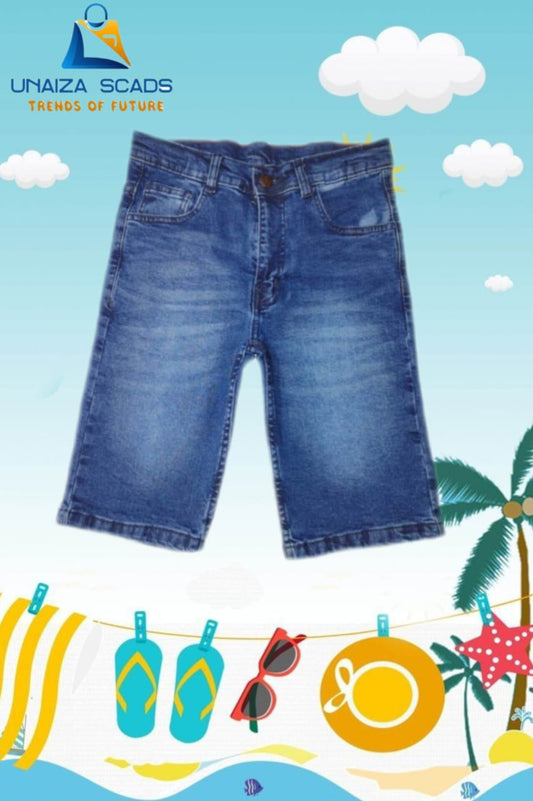 Kids Denim Mid Blue Jeans Shorts