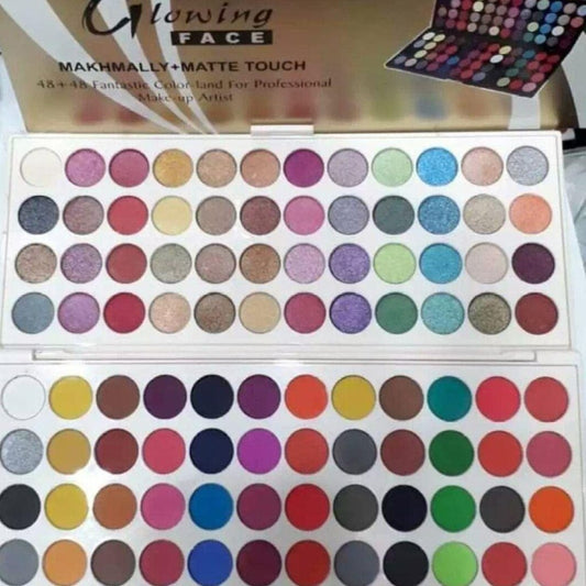 Glowing Face 96 Colors Eyeshadow Pallate Glitter & Matte Cosmetics
