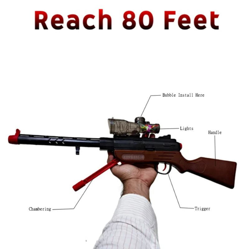 2 in 1 Manual Reload Shot Gun Darts Shooter and Bubble Shooter With Lights Toys