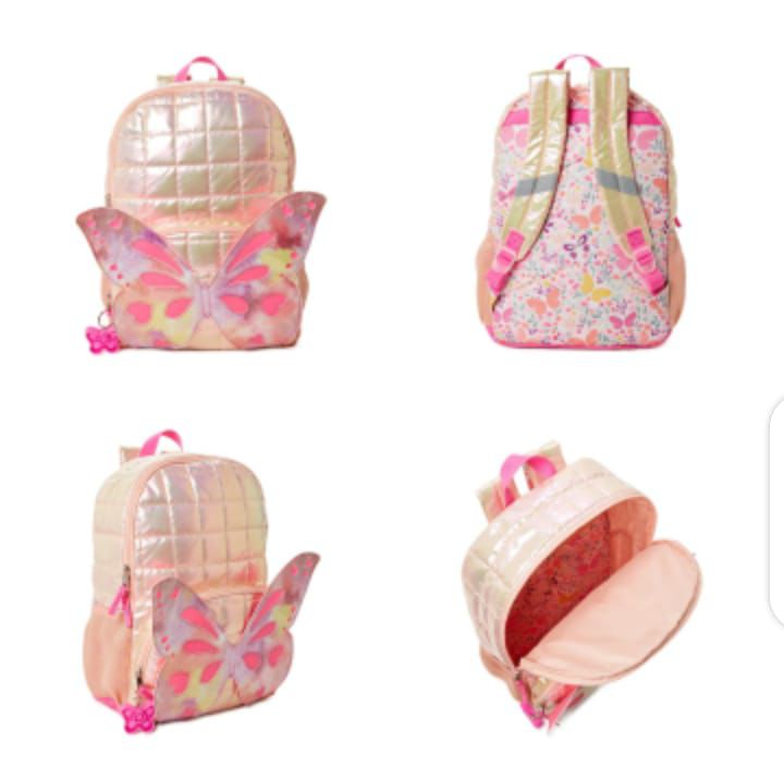Holographic Butterfly Puffer Backpack / Bag