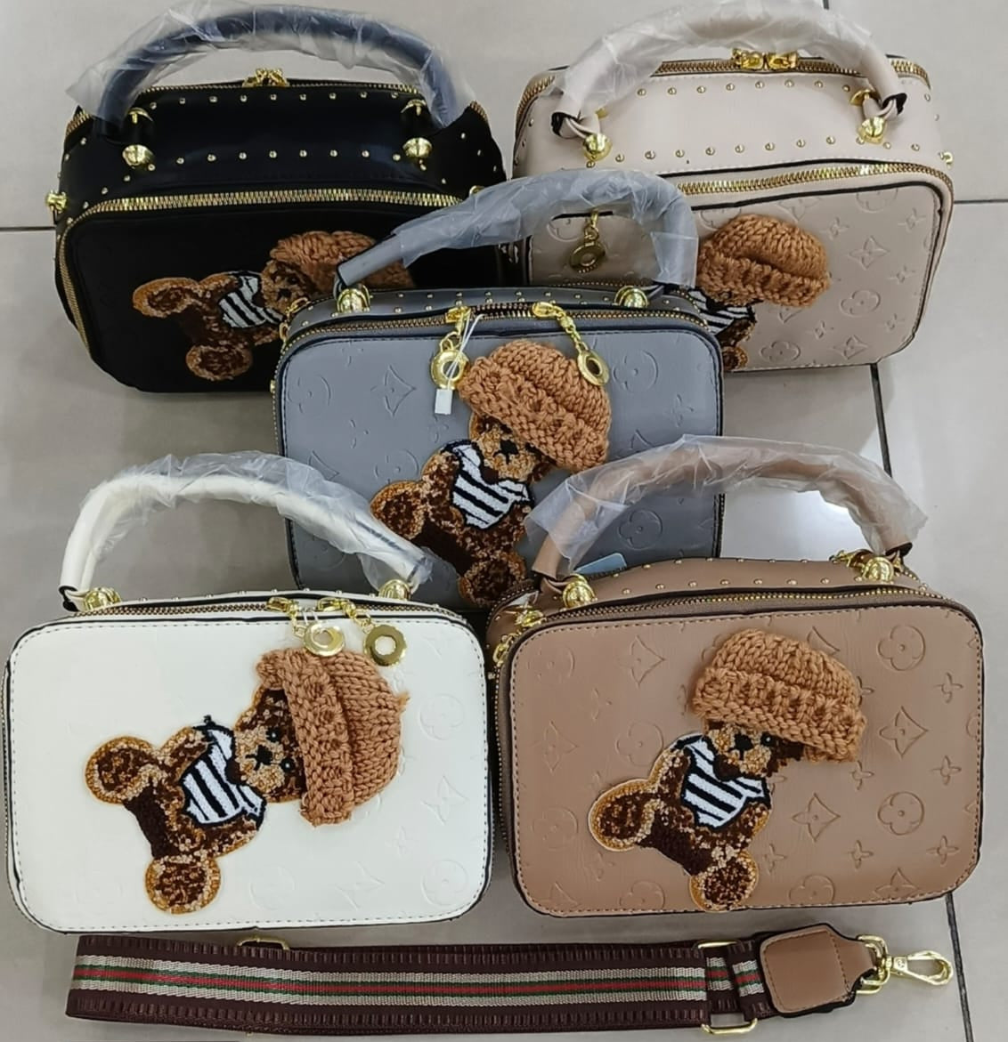 Teddy Charm Box Bag