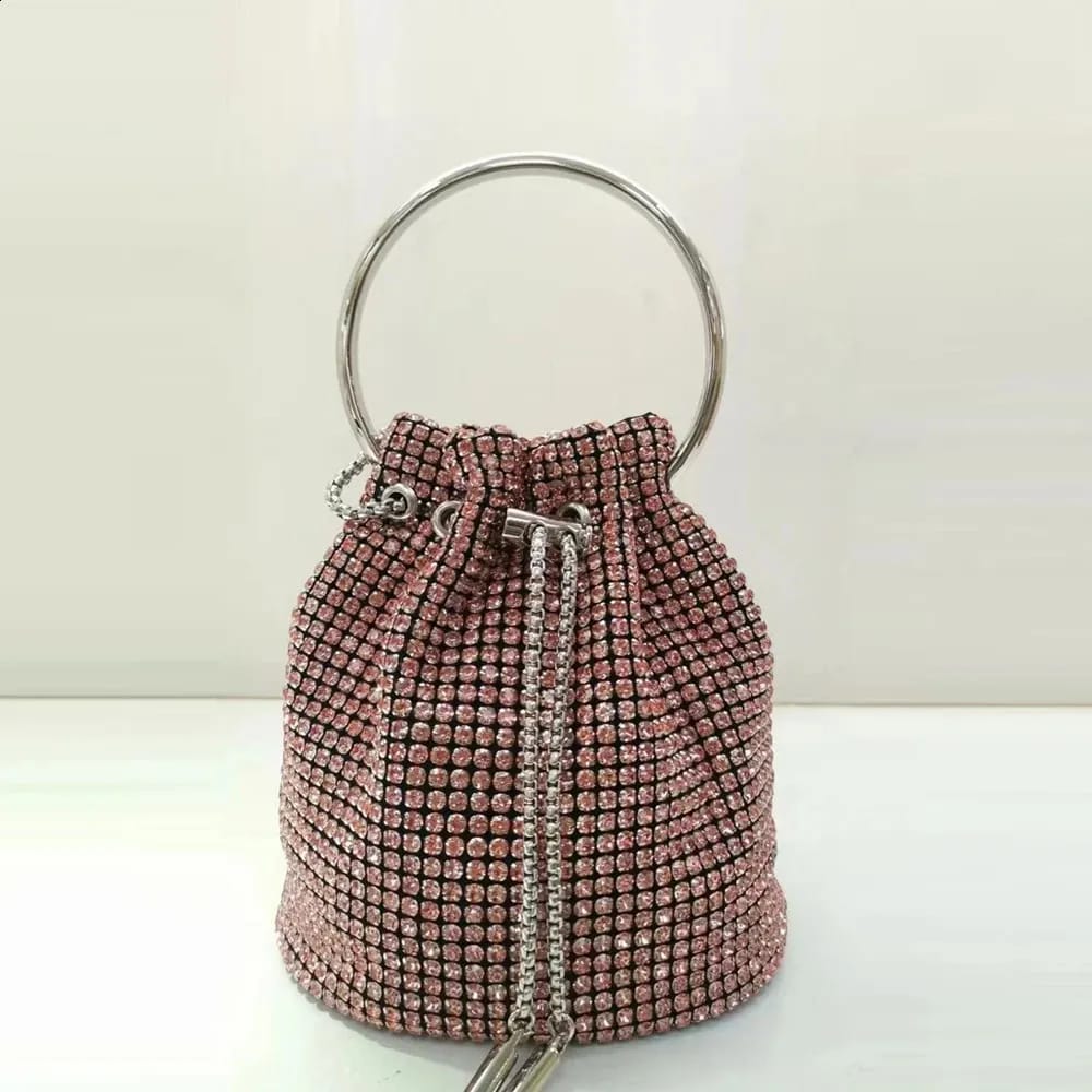 Elegant Top Handle Rhinestone Evening Bag