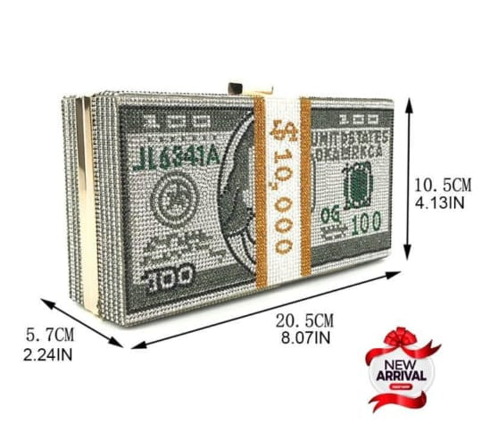 Fancy Trending 100$ Dollar Clutch / Bag Free Shipment