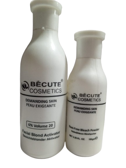 BeCute Skin Polish Set – Bleach Powder & Facial Blonde Activator For Radiant And Even Skin Tone Cosmetics (Free Shipment)