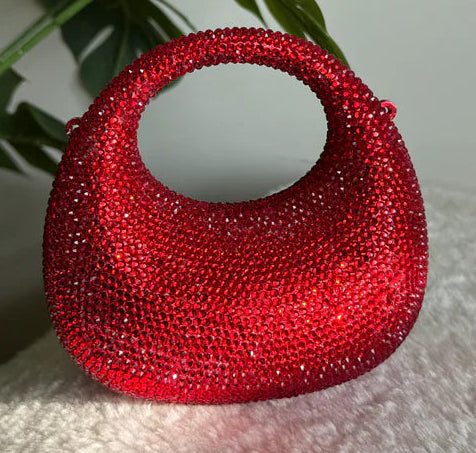 Viral Swarovski Mini Clutch with Chain Bag