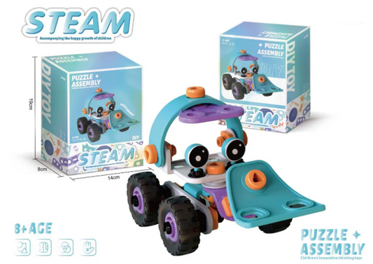 Diy Soft Rubber Building Puzzle Truck Set For Children – Creative 3d Assembly Construction Vehicle With Flexible Pieces Toys