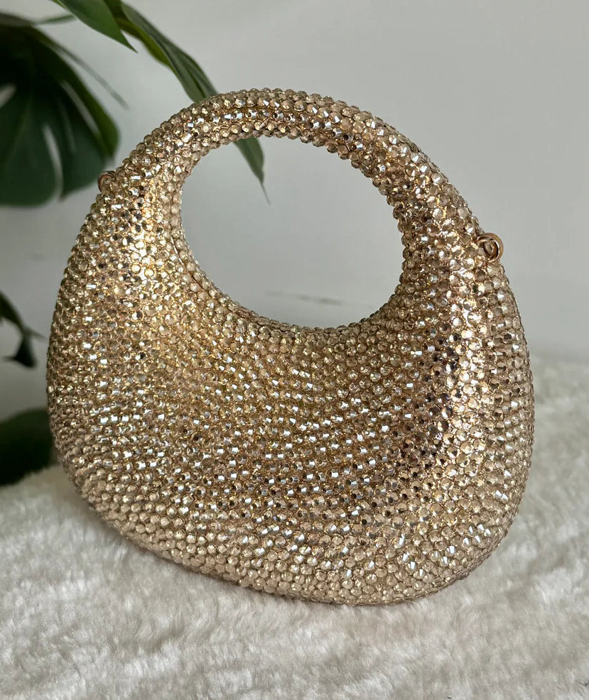 Viral Swarovski Mini Clutch with Chain Bag