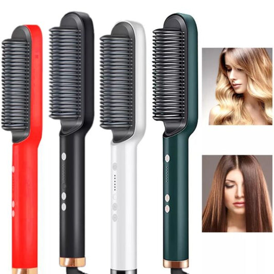 Hair Straightener Comb 2-in-1 Curling Iron Brush Cosmetics (Free Shipment)