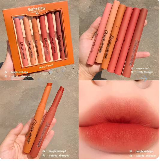 Hengfang Matte Lipstick [6 Pcs Set] Cosmetics (Free Shipment)