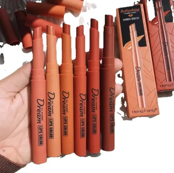 Hengfang Matte Lipstick [6 Pcs Set] Cosmetics (Free Shipment)