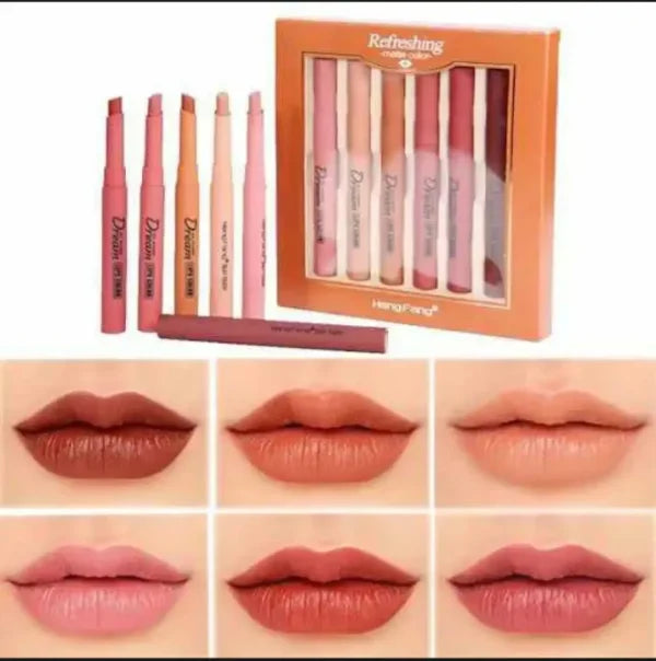 Hengfang Matte Lipstick [6 Pcs Set] Cosmetics (Free Shipment)
