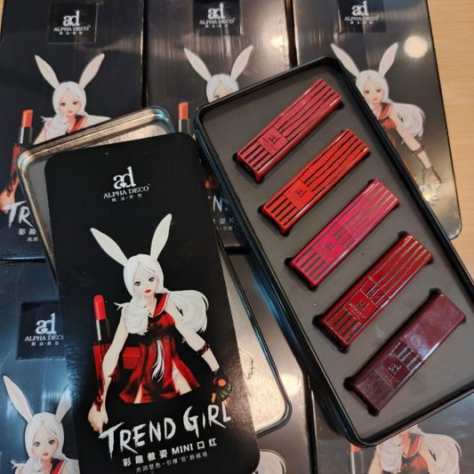 Luxury 5-in-1 Matte Lipstick Gift Set – Long-lasting, Highly Pigmented Lip Colors Cosmetics