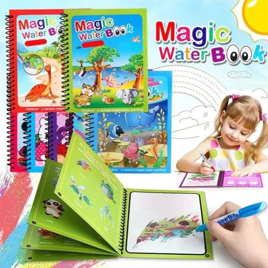 Buy 1 Get 1 Free Magic Colouring Book with Water Pen | Mess-Free Fun for Your Child | Limited Time Offer (Free Shipment)