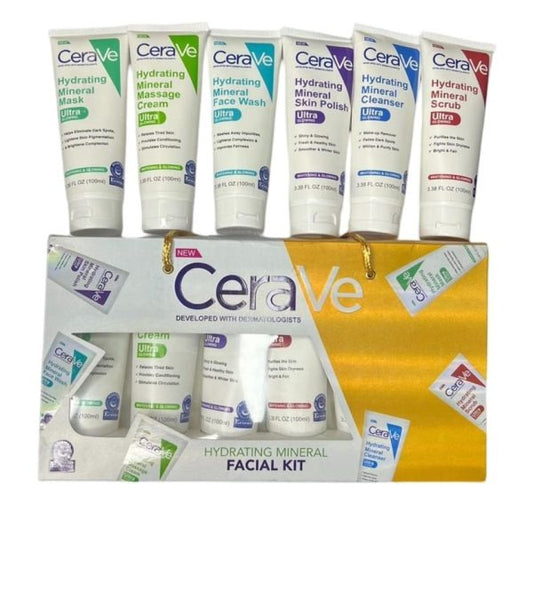 CeraVe Best Quality Hydrating Mineral Facial Kit Pack Of 6 Cosmetics (Free Shipment)