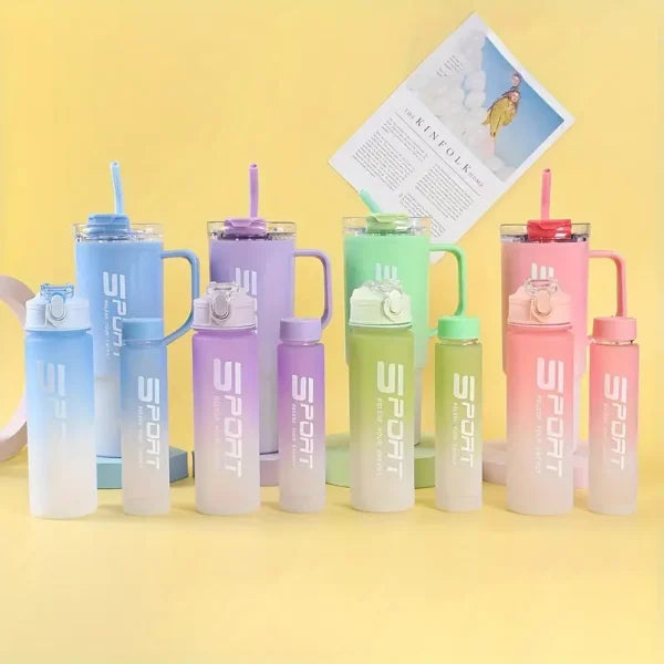 (pack Of 3) Water Bottles Set, Sports Water Cups, Portable Drinking Cups, Accessories (Free Shipment)