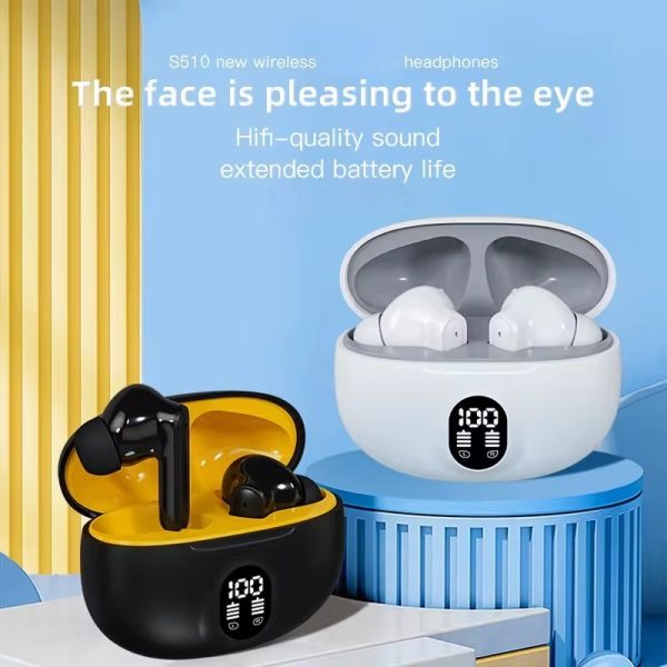 Display Earbuds Stereo 895B Wireless Bluetooth With Led Display Type C Fast Charging Accessories (Free Shipment)