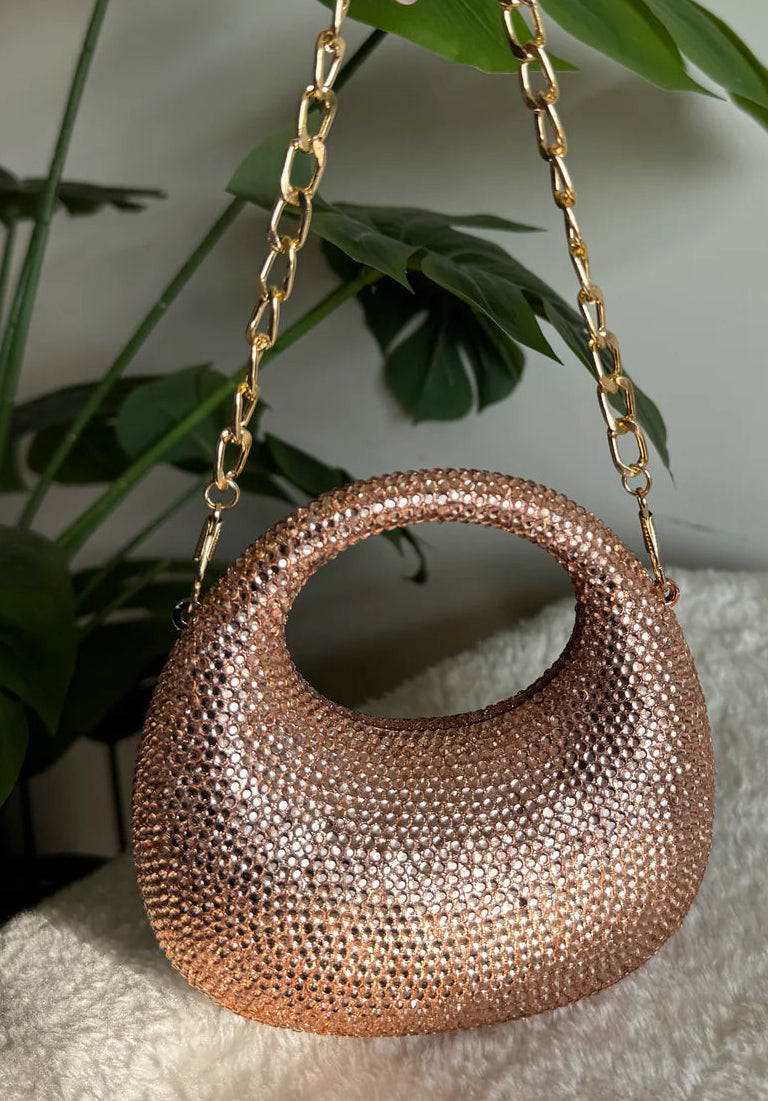 Viral Swarovski Mini Clutch with Chain Bag