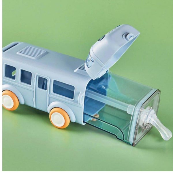 School Bus Design Kids Water Bottle with Straw (Free Shipment)