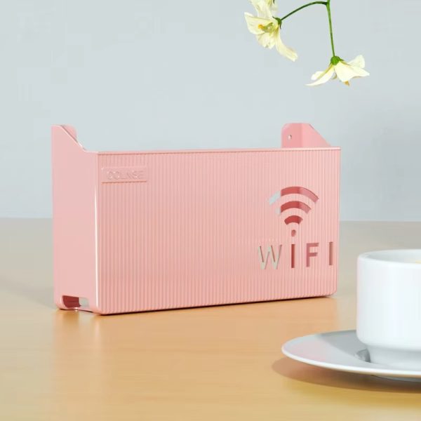Wifi Router Shelf & Cable Organizer – Wall-mount Abs Plastic Storage Box For Routers, Power Strips & Cables Accessories